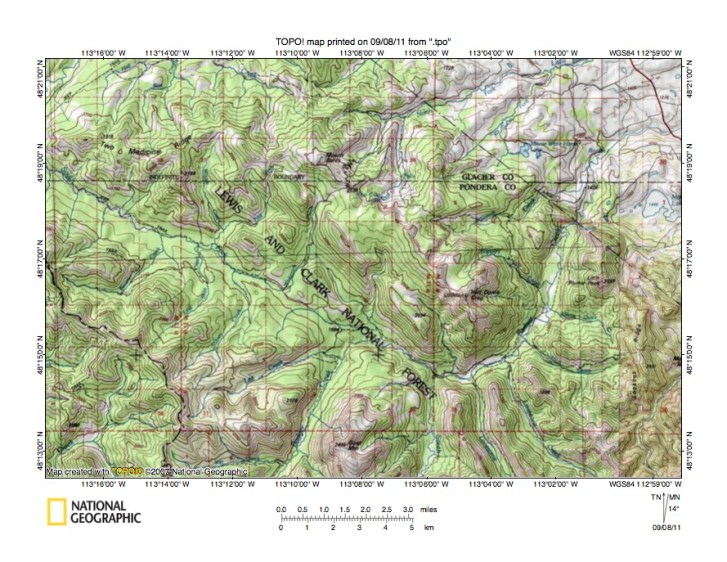 Montana Marias River drainage basin area landform origins, Montana, USA ...